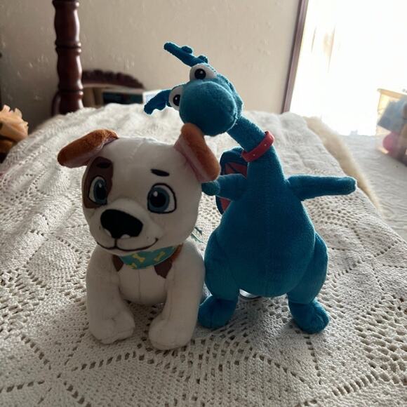 Disney Doc McStuffins Olive Dog 5" dragon and Hallie Hippo Stuffed Animal Toys - Picture 1 of 6